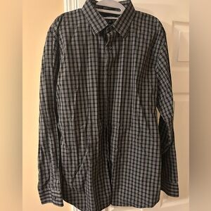 Plaid Black Button Down Size XL